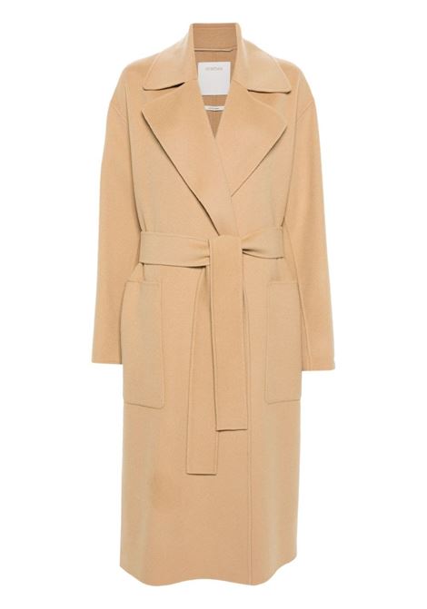 Cappotto con cintura in beige - donna MAXMARA SPORTMAX | 2412011021600016